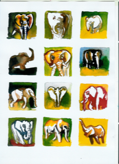 Plakat Elefanten - Ulrike Franz