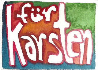 Namenskärtchen Karsten - Ulrike Franz