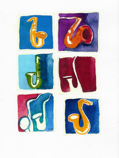 Plakat Saxophone - Ulrike Franz