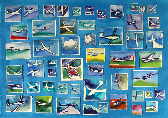 Geschenkpapier Segelflugzeuge