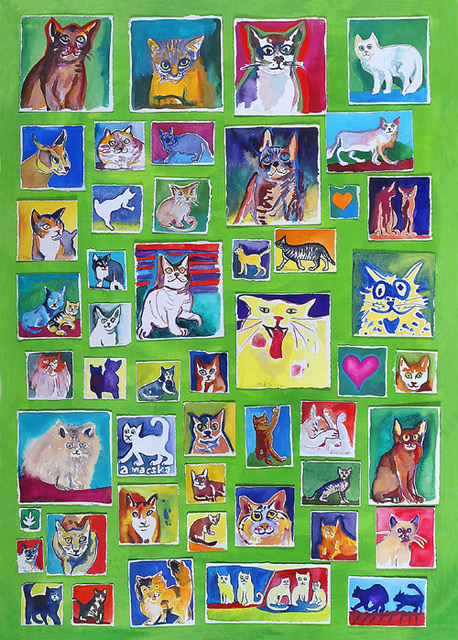 Geschenkpapier Katzen - Ulrike Franz