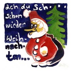 Doppelkarte Weihnachtsmann