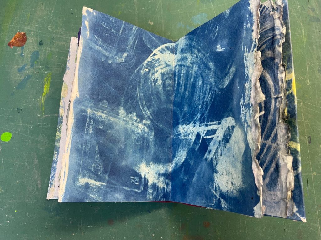 Buch mit Cyanotypie - Ulrike Franz