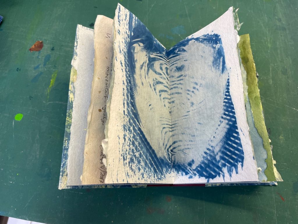 Buch mit Cyanotypie - Ulrike Franz