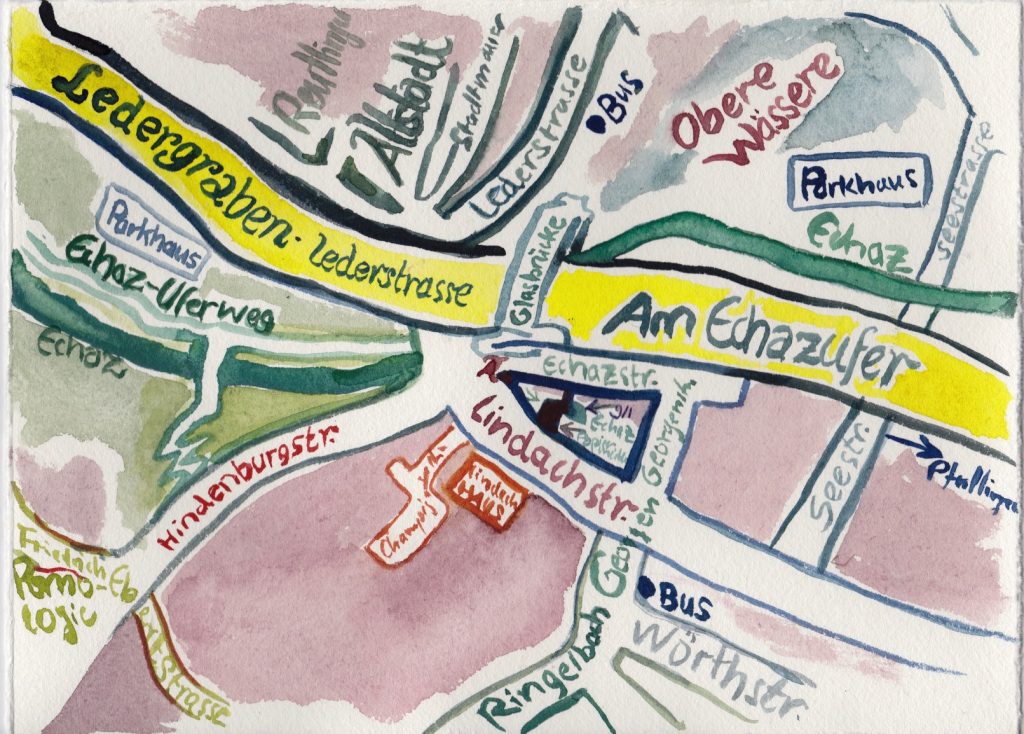 Anfahrt Echaz Papiermühle - Ulrike Franz