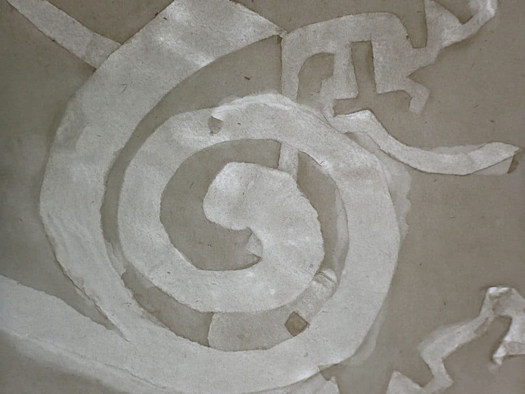 Wasserzeichen in weißem Baumwollpapier