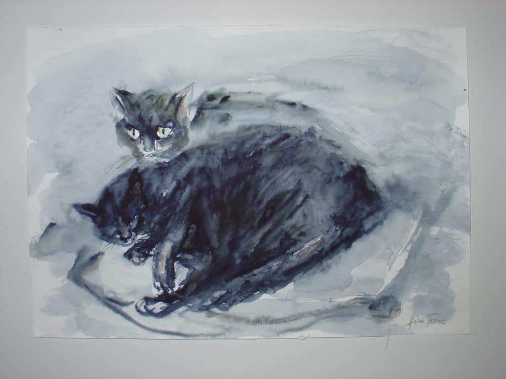Katzen Aquarell Hilde Franz