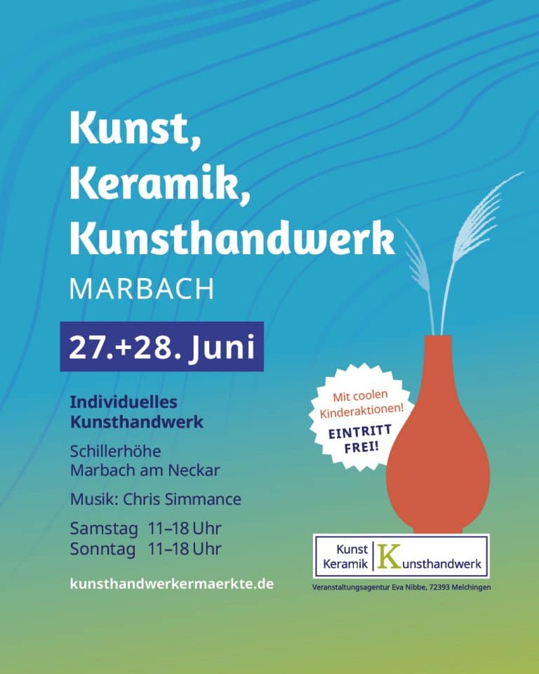 Einladung zum Kunsthandwerkermarkt nach Marbach am Neckar
